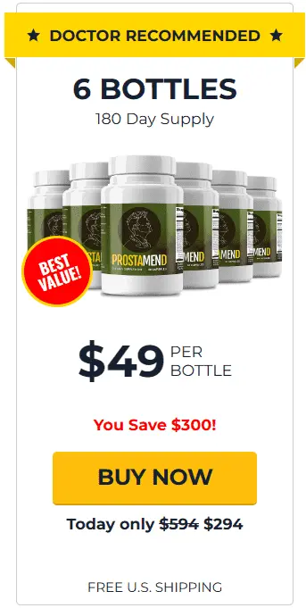 ProstaMend 6 bottle price 